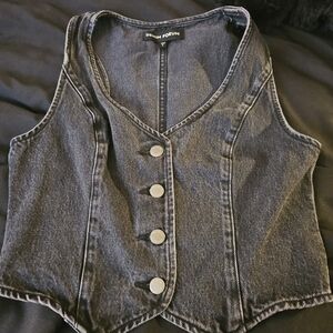 Denim Forum Black Jean Vest